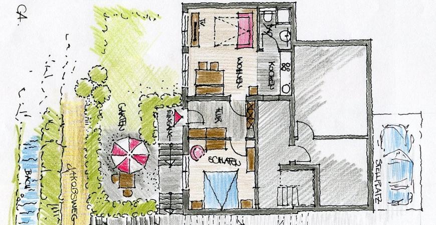 Ferienwohnung Am Bach Kreuzlingen Exteriör bild